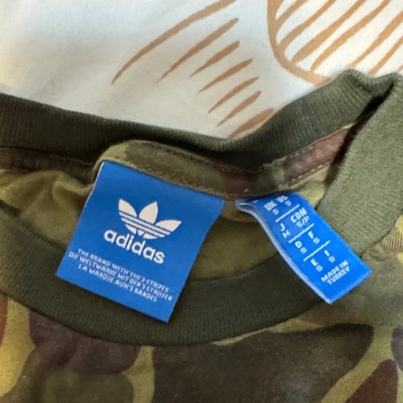 Adidas Men's Olive Camo Tee - Picture 2 of 2